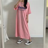 半袖ロゴプリントTシャツワンピース | LETee | 詳細画像5