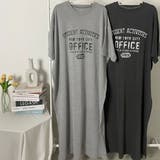 半袖ロゴプリントTシャツワンピース | LETee | 詳細画像1