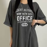 C.GREY | 半袖ロゴプリントTシャツワンピース | LETee