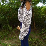 バンダナ柄ショルダーオープンシャツ ゆったり リラックス | Lips | 詳細画像2