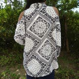 バンダナ柄ショルダーオープンシャツ ゆったり リラックス | Lips | 詳細画像3