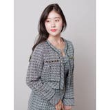 glossy tweedノーカラージャケット | LIPSERVICE | 詳細画像25 