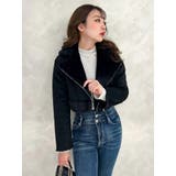 ブラック | リバーシブルムートンライダースジャケット | LIPSERVICE