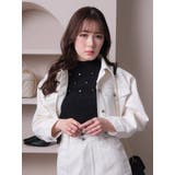 アイボリー | lady denimクロップドGジャン | LIPSERVICE