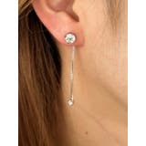 シルバー | ドロップジュエルピアス | LIPSERVICE