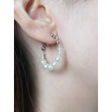 シルバー | パールフープピアス | LIPSERVICE