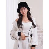 ホワイト | バイカラースウェットアンサンブルパーカー | LIPSERVICE