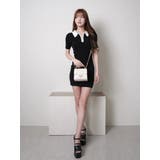 シェーディングラインハーフZIPワンピース | LIPSERVICE | 詳細画像2