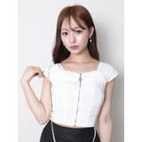 ホワイト | レイヤードコルセットブラウス | LIPSERVICE