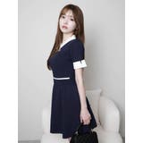 チェックカラーフレアニットワンピース | LIPSERVICE | 詳細画像1 