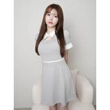 チェックカラーフレアニットワンピース | LIPSERVICE | 詳細画像15 