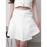 アイボリー | サマーツイードプリーツスカート | LIPSERVICE