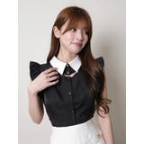 デコルテオープンフリルスリーブブラウス | LIPSERVICE | 詳細画像14 