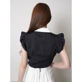 デコルテオープンフリルスリーブブラウス | LIPSERVICE | 詳細画像17 