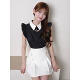 デコルテオープンフリルスリーブブラウス | LIPSERVICE | 詳細画像18 