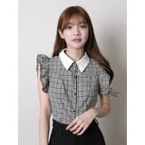 デコルテオープンフリルスリーブブラウス | LIPSERVICE | 詳細画像21 