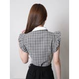 デコルテオープンフリルスリーブブラウス | LIPSERVICE | 詳細画像24 