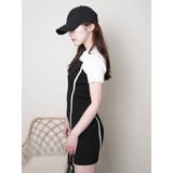 デコルテオープンチェックジャガードワンピース | LIPSERVICE | 詳細画像35