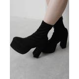 ブラック | ボリュームソールショートブーツ | LIPSERVICE