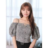 ツイードオフショルトップス | LIPSERVICE | 詳細画像1 