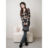 レトロチェックアンサンブルニットワンピース | LIPSERVICE | 詳細画像4