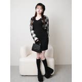 レトロチェックアンサンブルニットワンピース | LIPSERVICE | 詳細画像11