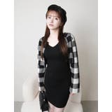 レトロチェックアンサンブルニットワンピース | LIPSERVICE | 詳細画像14