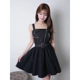 ブラック | チュールフレアジャンスカワンピース | LIPSERVICE