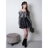 オフショルリボンチェックシャツトップス | LIPSERVICE | 詳細画像27 