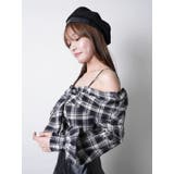 オフショルリボンチェックシャツトップス | LIPSERVICE | 詳細画像32 
