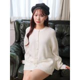 ホワイト | Fluffyラメニットカーディガン | LIPSERVICE