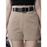 ベージュ | ベルト付コンパクトショートパンツ | LIPSERVICE