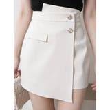 アイボリー | アシメボタンラップショートパンツ | LIPSERVICE