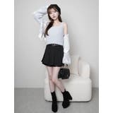 レザーレイヤードプリーツショートパンツ | LIPSERVICE | 詳細画像9 