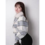 ファーカラーシャギーチェックジャケット | LIPSERVICE | 詳細画像5 