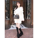 ジュエルチェーンファーオフショルニットワンピース | LIPSERVICE | 詳細画像3