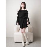 ジュエルチェーンファーオフショルニットワンピース | LIPSERVICE | 詳細画像9