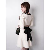 バックリボンバイカラーフレアワンピース | LIPSERVICE | 詳細画像8 