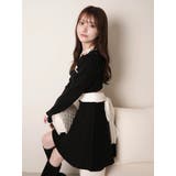 バックリボンバイカラーフレアワンピース | LIPSERVICE | 詳細画像6