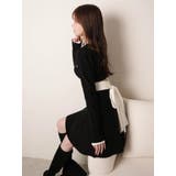 バックリボンバイカラーフレアワンピース | LIPSERVICE | 詳細画像7