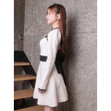 バックリボンバイカラーフレアワンピース | LIPSERVICE | 詳細画像13