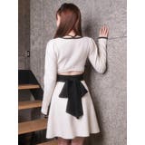 バックリボンバイカラーフレアワンピース | LIPSERVICE | 詳細画像14