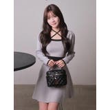 バックリボンバイカラーフレアワンピース | LIPSERVICE | 詳細画像19