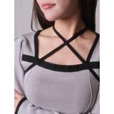 バックリボンバイカラーフレアワンピース | LIPSERVICE | 詳細画像22