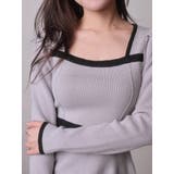 バックリボンバイカラーフレアワンピース | LIPSERVICE | 詳細画像27