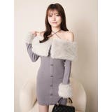 ファーオフショルボタンニットワンピース | LIPSERVICE | 詳細画像5 