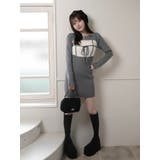 デコルテオープンバイカラーリボンニットワンピース | LIPSERVICE | 詳細画像4