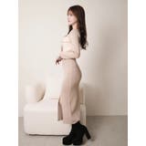 デコルテオープンバイカラーリボンニットワンピース | LIPSERVICE | 詳細画像22