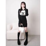 デコルテオープンバイカラーリボンニットワンピース | LIPSERVICE | 詳細画像39