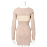 デコルテオープンバイカラーリボンニットワンピース | LIPSERVICE | 詳細画像57